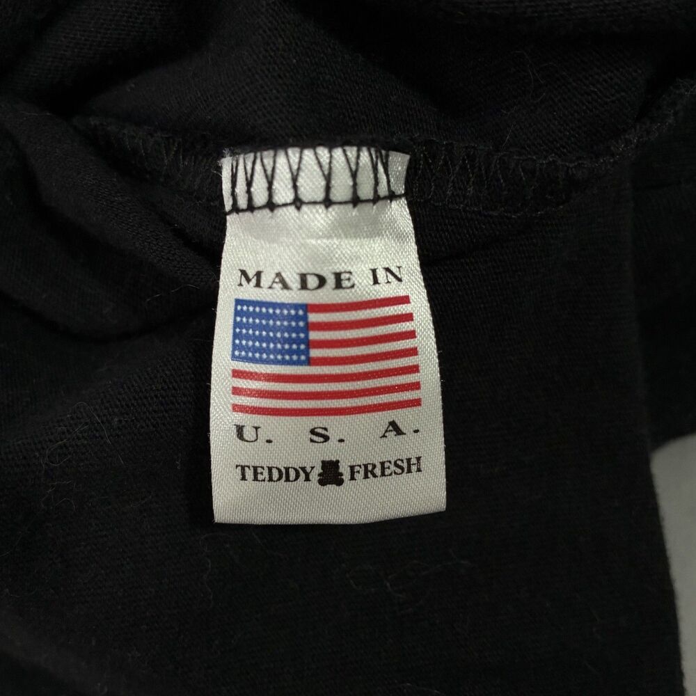 Teddy Fresh T-Shirt Mens XL Black World On Fire Graphic Bear Made In USA Tee - Picture 5 of 7